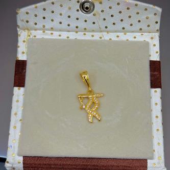 Krishna Flute Gold Plated Pendant with Diamond ✨ - Premium Quality Locket for Men-03