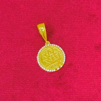 Radhe Radhe Name Gold Plated Pendant with Diamonds ✨ - Premium Quality Locket for Men-02