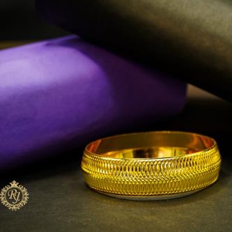  Royal Heritage Gold-Plated Kada for Men | Classic Medium Broad Design 