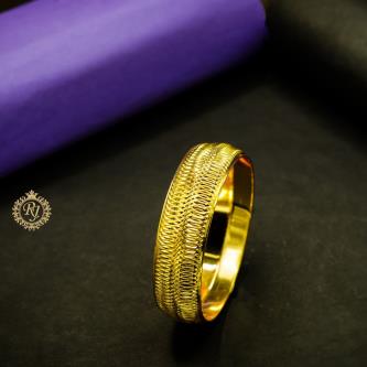  Royal Heritage Gold-Plated Kada for Men | Classic Medium Broad Design 